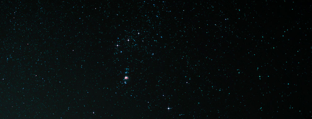 Stjärnhimmel med Orions bälte.