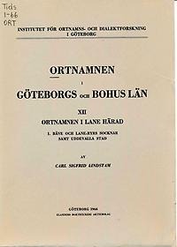 Ortnamnen i Göteborg och Bohus län: Ortnamnen i Inlands Fräkne härad