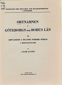 Ortnamnen i Göteborg och Bohus län: Ortnamnen i Inlands Fräkne härad
