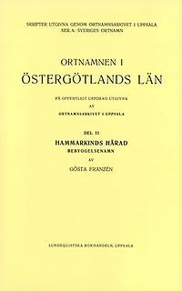 Ortnamnen i Östergötlands län 11. Bebyggelsenamn i Hammarkinds härad