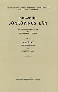 Ortnamnen i Jönköpings län. Bebyggelsenamn i Mo härad