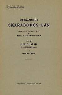 Ortnamnen i Skaraborgs län 05. Territoriella namn i Kinne härad