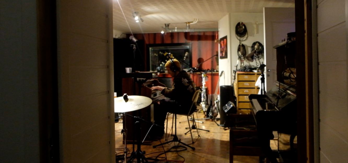 Musiker i studio.