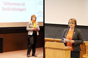 Ingrid Johansson Lind håller tal
